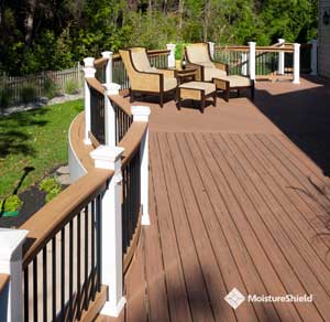 Tropical grain and coloration of synthetic deck boards